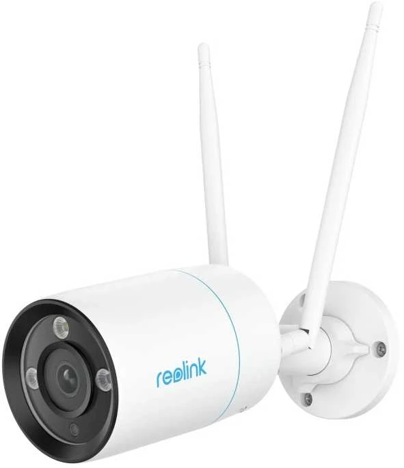 Reolink W330 – 4K „Wi-Fi 6“ kamera, 2,4/5 GHz dviejų dažnių „Wi-Fi“, spalvotas naktinis matymas, asmenų / transporto priemonių / gyvūnų aptikimas, IP apsaugos kamera, vidaus ir lauko, laidinė ir belaidė, „Google Assistant“, sieninė, balta