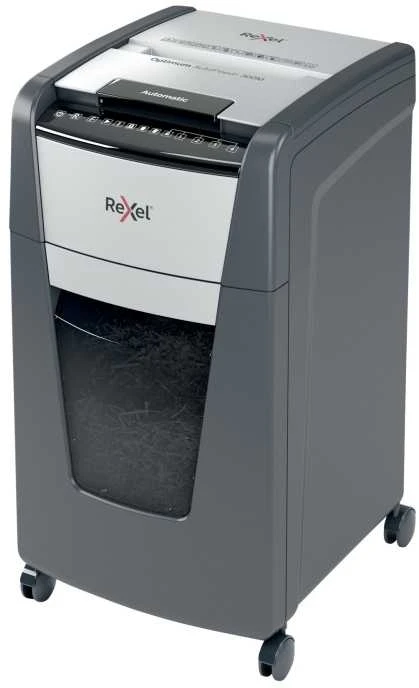 Automatinis dokumentų naikiklis Rexel Optimum Autofeed 300M, 42x15mm, P5, 60l