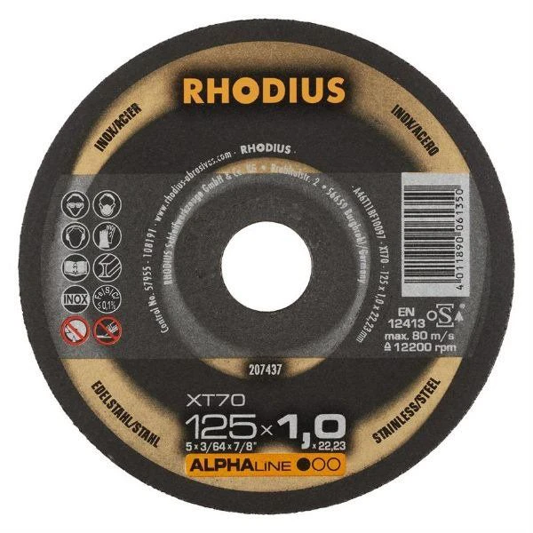 Rhodius Ploni pjovimo diskai XT70 125x1,0x22,23