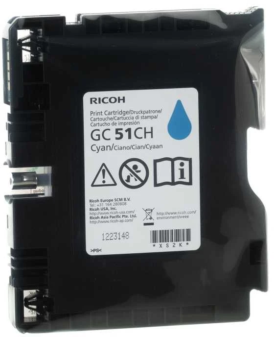 Ricoh GC 51CH (405863) Rašalinė kasetė, Žydra