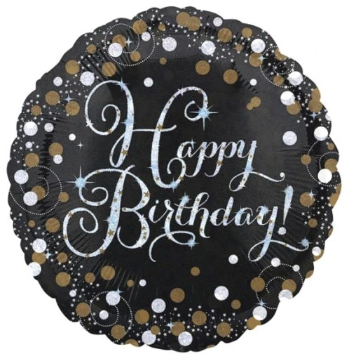 Riethmuller Europe Folija balionas Happy Birthday Sparkling, 43 cm