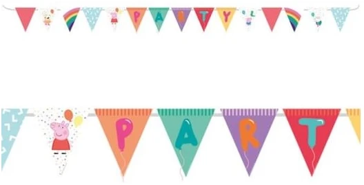 Riethmuller Europe Peppa Pig konfeti vėliavėlės girlianda 3,3 m