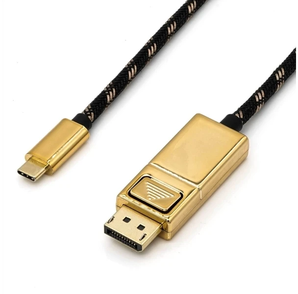 Roline Kabelis adaptera GOLD USB typu C - DisplayPort, v1.2, M/M, 2 m