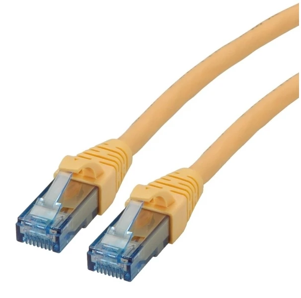 Roline ROLINE - Komutacinis kabelis - RJ-45 (M) į RJ-45 (M) - 20 m - UTP - CAT 6a - be halogenų, profiliuotas, daugiagyslis - geltonas (21.15.2729)