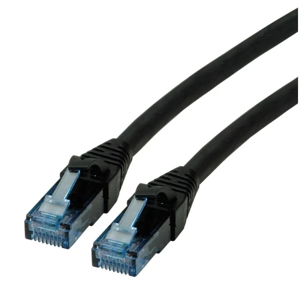Roline ROLINE – Patch – Kabelis – RJ- 45 (M) iki RJ- 45 (M) – 15 m – UTP – CAT 6a – Be halogenų, formos, suvytas – juodas (21.15.2758)