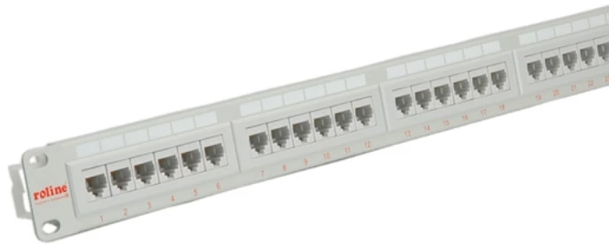 Roline Cat.5e (Class D) patchpanel 19 24 porty UTP pilka