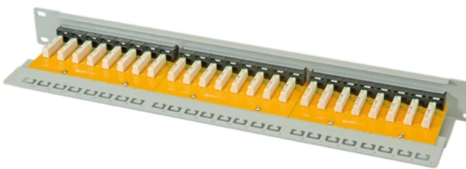Roline Patch panel Cat.6 (Class E) 19, 24 porty pilka