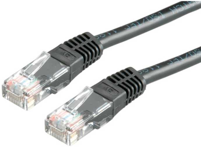 Roline PatchCord, UTP, Kat. 5e, 2m, juoda (21.15.0545)