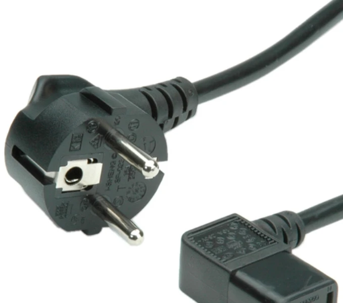 Kabelis zasilający Secomp ROLINE power cable angled IEC socket juodas 1,8 m 70,87 inches - 19.08.1118