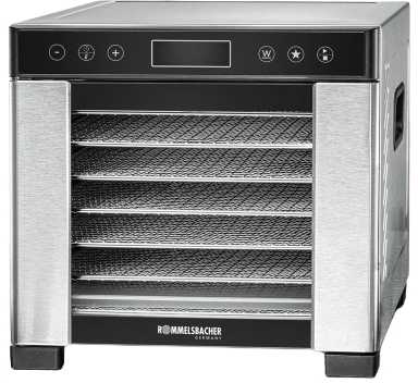 Džiovintuvas Rommelsbacher DA 650 dehydrator żywności Juodas, nerūdijantis plienas 600 W