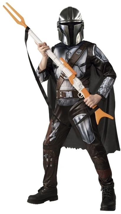 Kostiumas vaikams Rubies Deluxe The Mandalorian Juoda