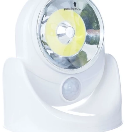 Rumlux Įkišamas šviestuvas „Rum-Lux“ lizdui A1dfc, baterijomis maitinamas LED šviestuvas su judesio ir prieblandos jutikliu RUM-LUX