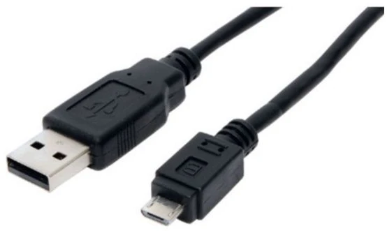 S-Conn helos USB 2.0 Kabelis USB-A Stecker/USB-B micro Stecker 0,5 m, juodas, lose