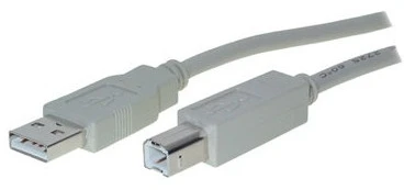S-Conn Verschiedene Helos USB 2.0 jungties kabelis serija A iki B, 5 m, pilkas