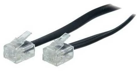 S-Conn helos Anschlusskabel 6P4C/6P4C, 4-adrig, 6 m, RJ11/RJ11