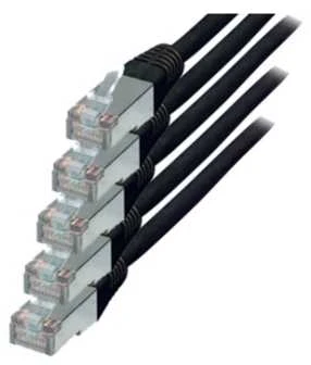 S-Conn S/CONN kat. 6 S/FTP 0,5 m, 0,5 m, Cat6, S/FTP (S-STP), RJ-45, RJ-45, juodas