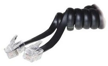 S-Conn S-Impuls Telefono laidas RJ10 - RJ10, spiralinis, juodas, 4 m (70135)