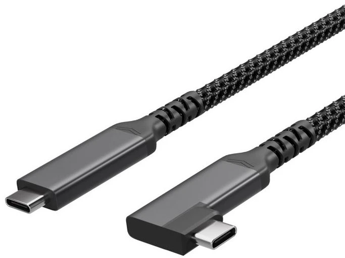 Shiverpeaks USB-C įkrovimo kabelis USB C/C 3.2 100W PD tekstilinis 90° 2m (FL31-75017)