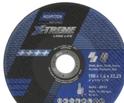 Saint-Gobain Abrasives A/S Pjovimo diskas 150x1,6x22,23 mm - A46V-150x1,6x22,23-T41 NOR-X-Treme life