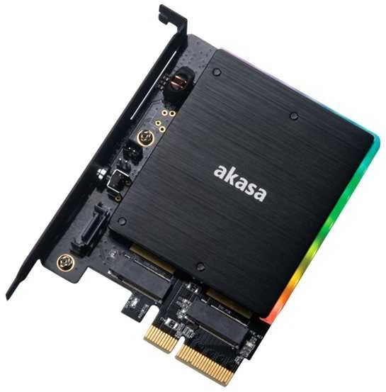 Akasa AK-PCCM2P-03 - PCIe - M.2 - Juodas - 32 Gbit/s - 0 - 55 °C