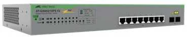 Šakotuvas Allied Telesis GIGABIT WEBSMART komutatorius 8xTPOE+ - 2x SFP prievadai, ES maitinimo laidas