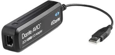 Dante AVIO USB į Ethernet adapteris per kampą