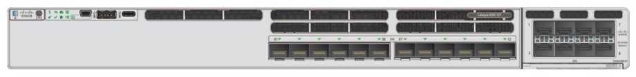 Šakotuvas Cisco CATALYST 9300X 12X25G FIBER - PORTS MODULAR UPLINK SWITCH