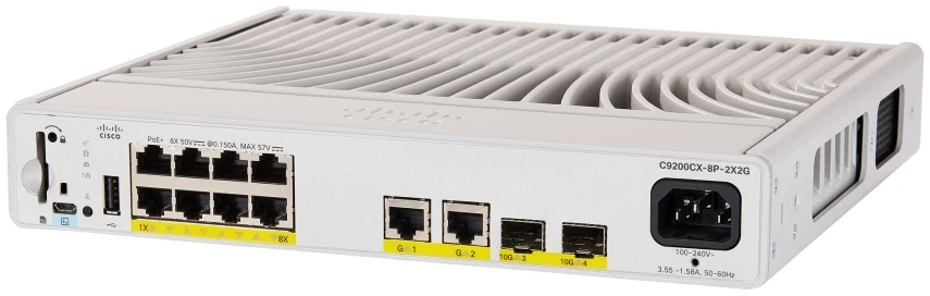 Šakotuvas Cisco Catalyst 9000 kompaktiškas komutatorius su 8 prievadais PoE+, 240W, ADV