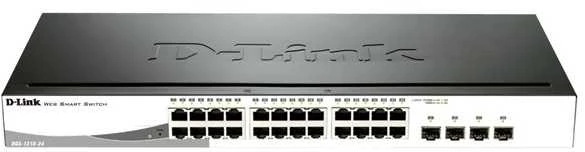 Šakotuvas D-LINK 24-Port Layer2 PoE Gigabit Smart Managed Switch dlink žalias 3.0 24x 10/100/1000Mbit/s TP PoE prievadas su 802.3 iki 30 vatų
