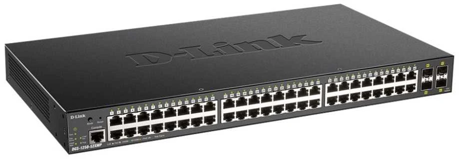 Šakotuvas D-LINK 52 prievadų išmanusis valdomas Gigabit jungiklis 4x 10G dlink žalias 3.0 48x 10/100/1000Mbit/s TP RJ-45 prievadas 4x 10Gbit/s Fiber SFP+