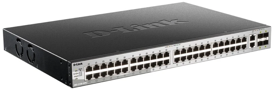 Šakotuvas D-LINK DGS-3130-54TS, L2+ Managed Switch with 48 10/100/1000Base-T jungtys and 2 10GBase-T jungtys and 4 10GBase-X SFP+ jungtys | D-Link