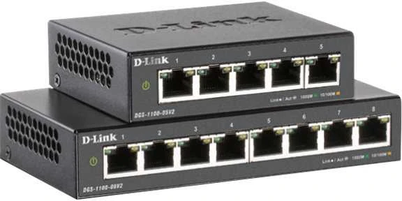 Šakotuvas D-LINK 5 prievadų Gigabit PoE maitinamas PoE išmanusis jungiklis