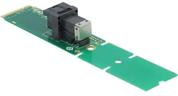„DeLOCK“ adapteris M.2 M rakto į SFF-8643 NVMe 22110 / 2280 / 2260, M.2, SFF-8643, žalias, pakabinimo dėžutė