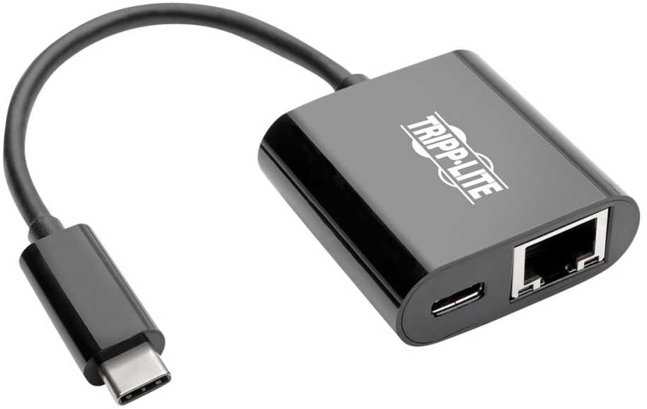Eaton Corporation „Tripp Lite U436-06N-GB-C“ USB-C į gigabito tinklo adapteris su USB-C PD įkrovimu - „Thunderbolt 3“, Juoda, Juoda, Vietnamas, CE, FCC, REACH, 0–45 °C, -10–70 °C, 50 g