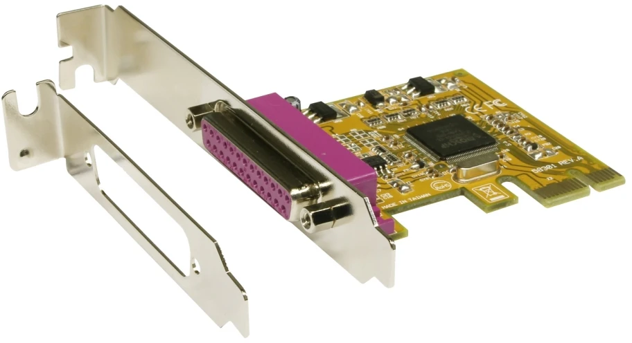 Šakotuvas „Exsys PCIe x1“ valdiklis – LPT lygiagretusis prievadas (EX-44001)