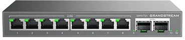 Šakotuvas „Grandstream GWN7721“ valdomas L2 Lite komutatorius, 8x 2,5GbE RJ45, 2x 10G SFP+