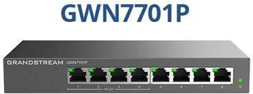 Šakotuvas Komutatorius - Grandstream GWN 7701 8-Portis Gigabit Juodas