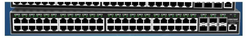 Šakotuvas Grandstream GWN7806P Layer 2+ valdomas tinklo PoE jungiklis, 48 prievadai / 6 SFP+