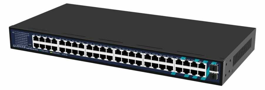 Šakotuvas Switch Lanview LVN-1UMOUNT (Unmanaged 48-Port RJ45 With 2)