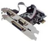 Longshine Electronics Longshine valdiklis PCIe 2x Seriell 1x Parallel (RS232C) mažmeninė prekyba