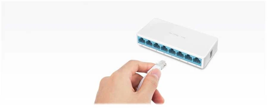 Šakotuvas TP-Link „Mercusys“ | Komutatorius | MS108 | Nevaldomas | Stalinis | 10/100 Mbps (RJ-45) jungčių kiekis: 8 | Maitinimo šaltinio tipas: Išorinis