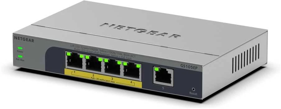 Šakotuvas Komutatorius - Tinklo Komutatorius Netgear GS105EP PoE+ 5-Port 10/100 Mbps
