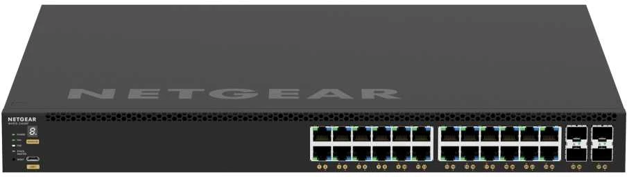 Šakotuvas NETGEAR GSM4328 valdomas L3 gigabito Ethernet (10/100/1000) maitinimas per Ethernet (PoE) 1U Juodas