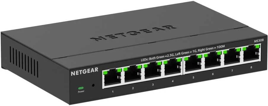 Šakotuvas Netgear 8-PORT 2.5G UNMANAGED SWITCH - MULTI-GIGABIT METAL FANLESS