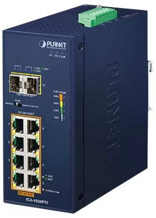 Šakotuvas Jungiklis „Planet IP30 Ind 8-P 10/100/1000T“ (IGS-1020PTF)