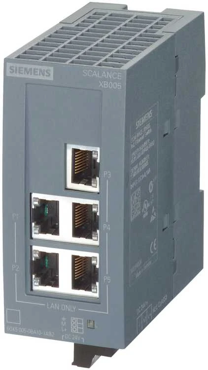 Šakotuvas Siemens 5 RJ45 10 / 100Mb / s SIMATIC NET (6GK5005- 0BA00- 1AB2) prievadai