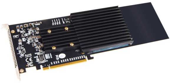 Sonnet Valdiklio sonetas PCIE 3,0 x 16 – 4 x M.2 M- klavišas M.2 4x4 tylus PCIE (SO- FUS- SSD -4X4-E3S)