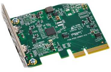 Kontrolierius Sonnet PCIE 3, 0 x 4 - 2x USB- C 3, 2 generolas 2 Allegro USB- C PCIE (USB3C- 2PM- E)