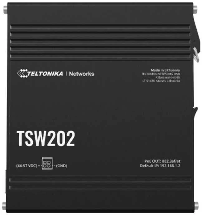 Šakotuvas Teltonika | Komutatorius, 8 jungtys | TSW202 | Valdomas L2 | Tvirtinamas prie sienos | SFP jungčių kiekis: 2