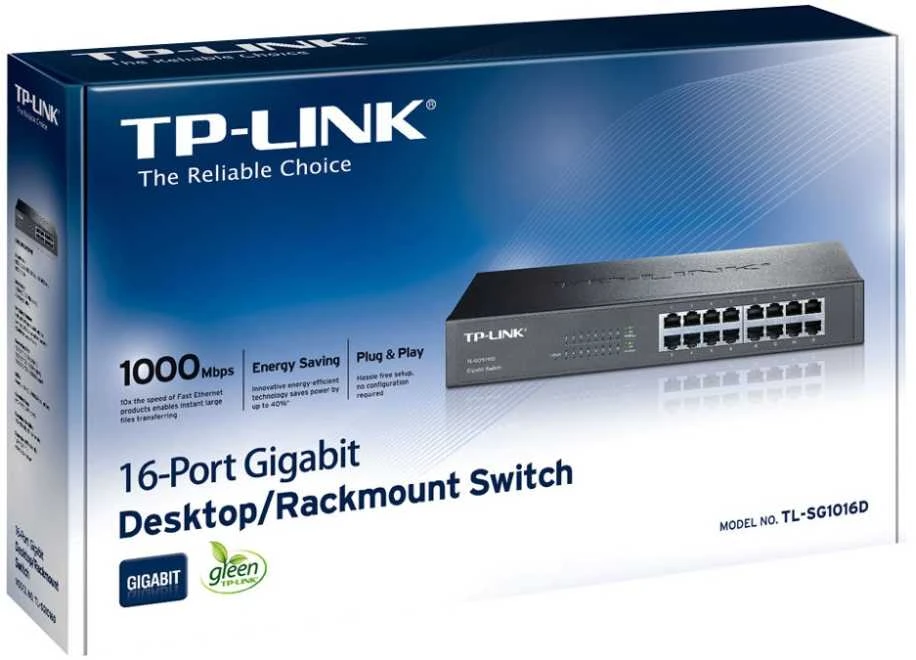 Šakotuvas TP-LINK 16 port Gigab. ECO-Switch 19in